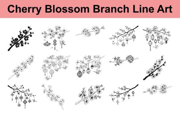 Embracing Spring: The Artistry of Cherry Blossom Branch Line Art