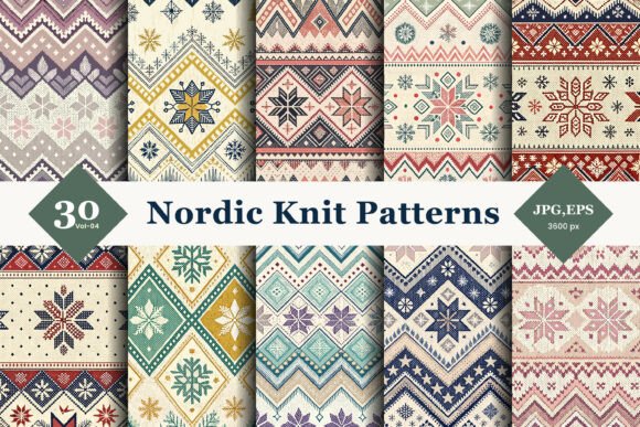 Embracing Winter Craftsmanship: The Rise of Nordic Knit Seamless Patterns 04
