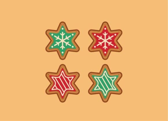 Gingerbread Cookies Shaped Like Snow: A Creative Design Resource for Holiday Projects