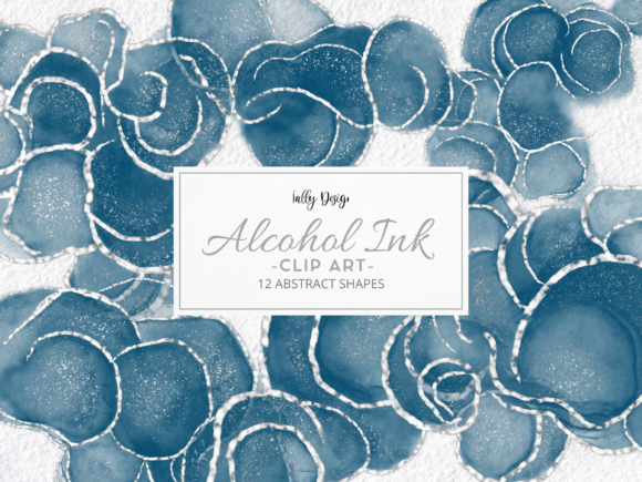 Luxury Blue Alcohol Ink Clip Art: Elevating Creative Projects with Premium Digital Assets