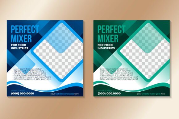 Perfect Mixer Square Banner: A Versatile Design Tool for Food Industry Promotion