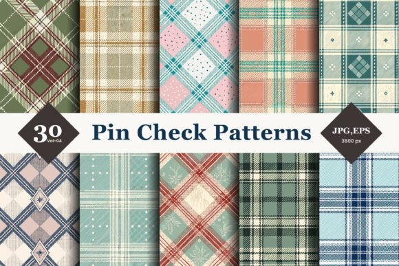 Pin Check Seamless Patterns 04: Elevating Design with Timeless Texture and Modern Versatility