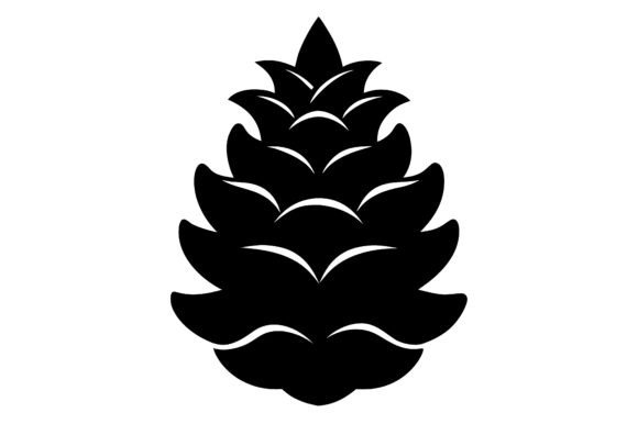 Pine Cone Clip Art Black Silhouette: A Minimalist Design Essential