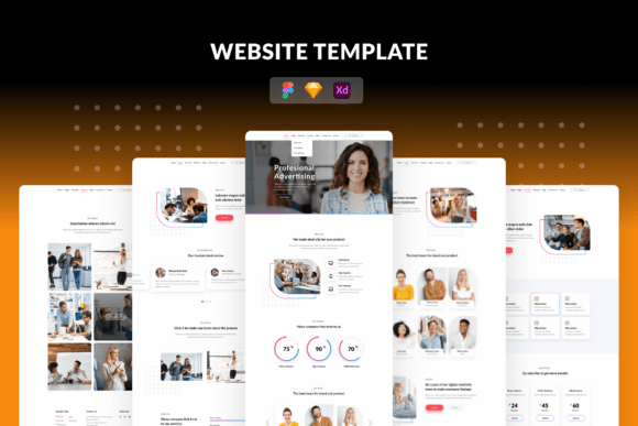 Profesional Advertising Website Template: A Versatile Design for Modern Web Presence