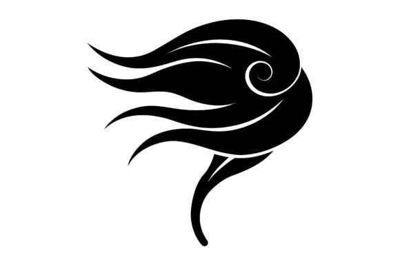 Wind Gust Clip Art Black Silhouette: A Design Asset for Real-World Projects